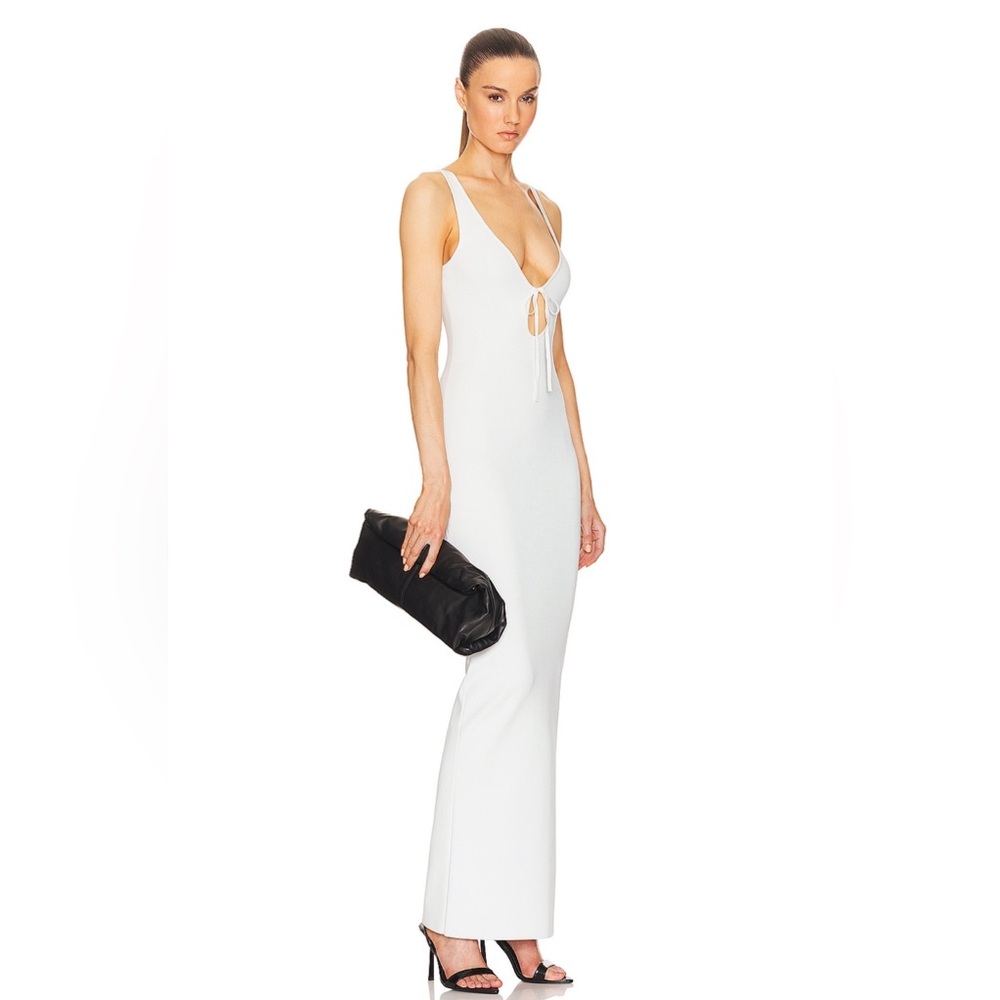 Helsa Teva Knit Dress in White - Picture 3 of 7